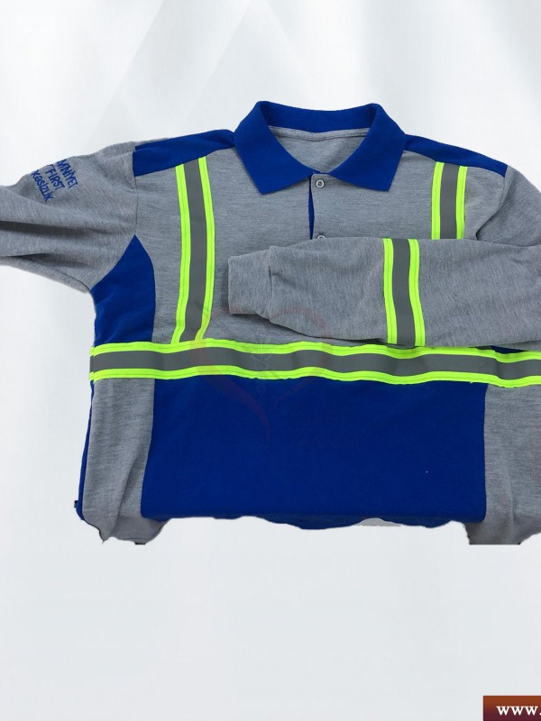 Polo Yaka Reflektörlü Sweatshirt…